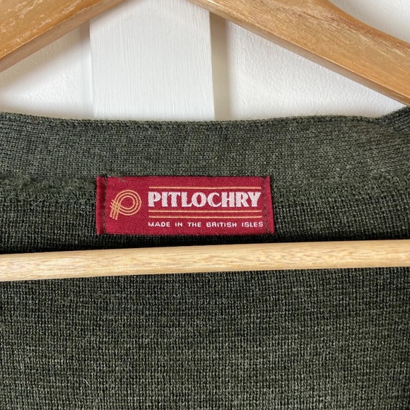 Vintage Pitlochry Cardigan Wool Green XL - Picture 5 of 6